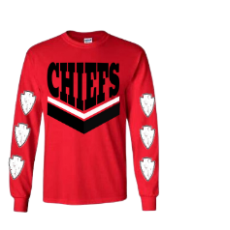 Chiefs Bold Design [Red Unisex Gildan Long-Sleeve Tee]  Main Image